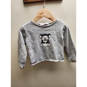 Tartine et Chocolat Kids Gray Cotton Cashmere‎ Koala Knit Sweater Size 2A